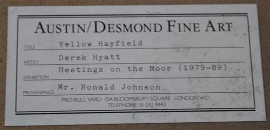§ Derek Hyatt (1931-) Yellow Hayfield, 14 x 17in.